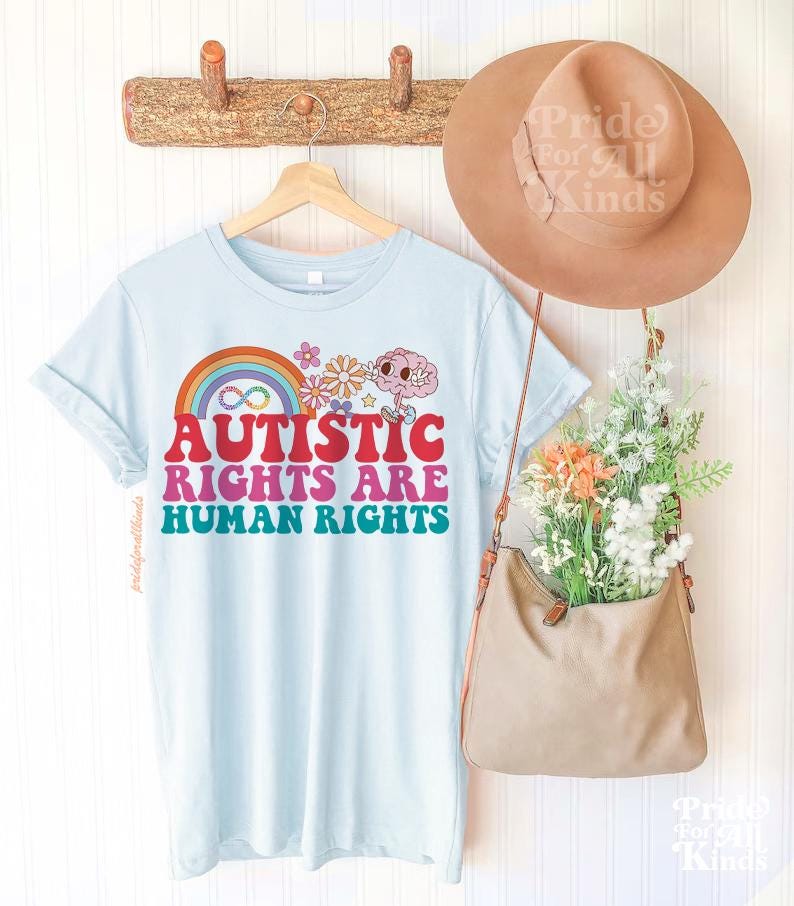 Autistic rights are human rights | autism is not a disease | not an epidemic | bcba shirt | autism awareness | neurodiversity | audhd | slp