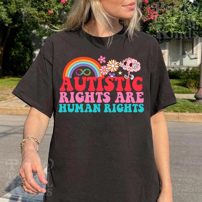 Autistic rights are human rights | autism is not a disease | not an epidemic | bcba shirt | autism awareness | neurodiversity | audhd | slp