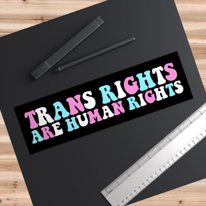 Trans rights are human rights car magnet | trans sticker | trans bumper sticker | trans art | transgender gift | trans bisexual | masc |