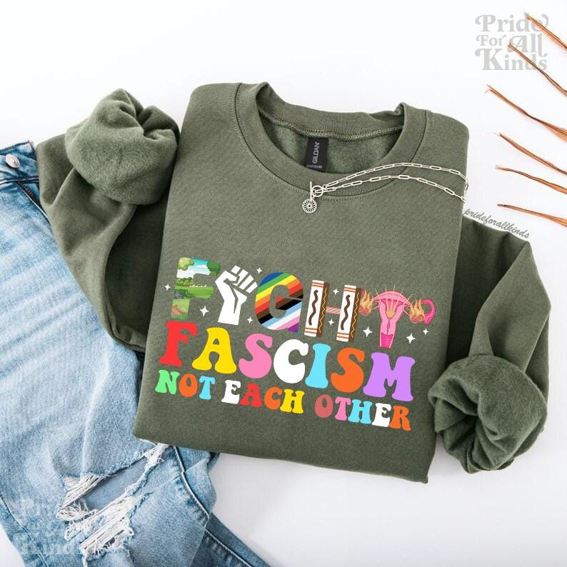 Fight fascism not each other shirt | resist shirt | liberal shirt | social justice | leftist | human rights | social democrat | anti fascism