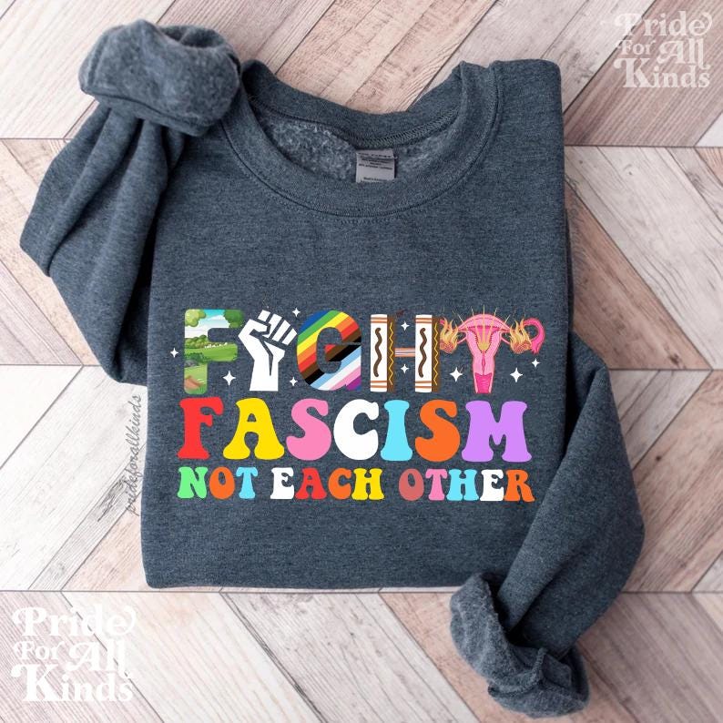 Fight fascism not each other shirt | resist shirt | liberal shirt | social justice | leftist | human rights | social democrat | anti fascism