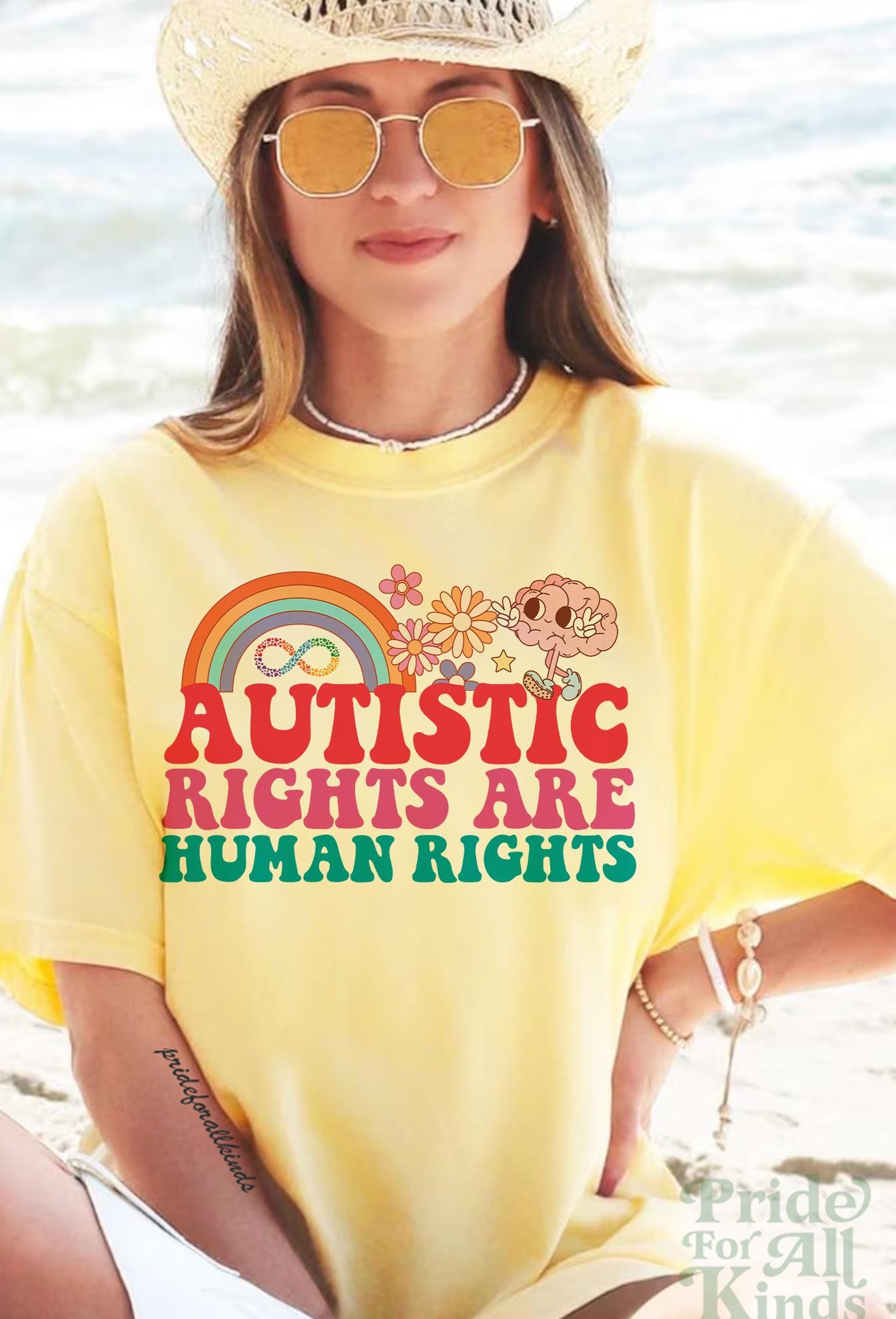 Comfort Colors Autistic rights are human rights | autism is not a disease | autism is not an epidemic | autism mama | audhd | bcba shirt