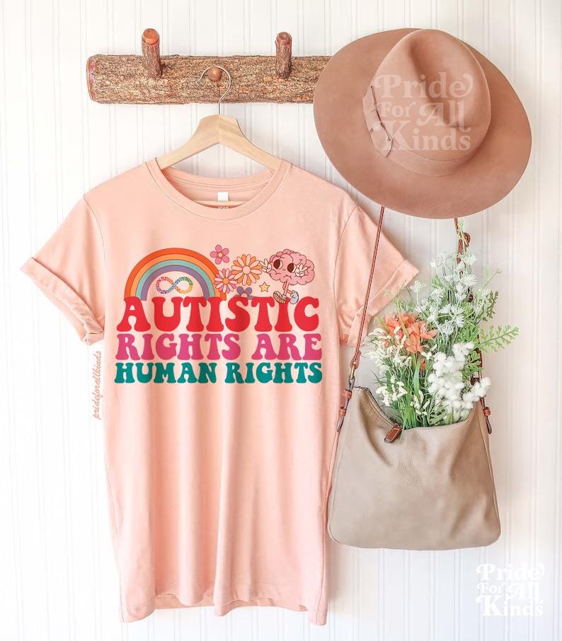 Autistic rights are human rights | autism is not a disease | not an epidemic | bcba shirt | autism awareness | neurodiversity | audhd | slp
