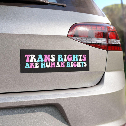 Trans rights are human rights car magnet | trans sticker | trans bumper sticker | trans art | transgender gift | trans bisexual | masc |